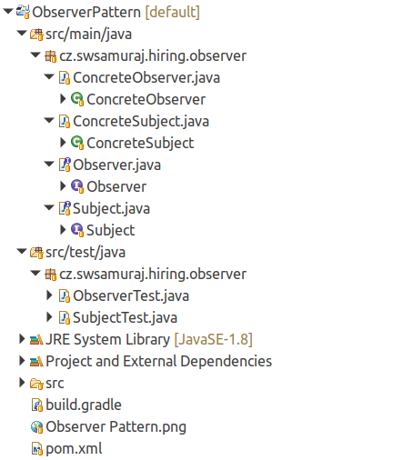 Skeleton Java projektu v IDE