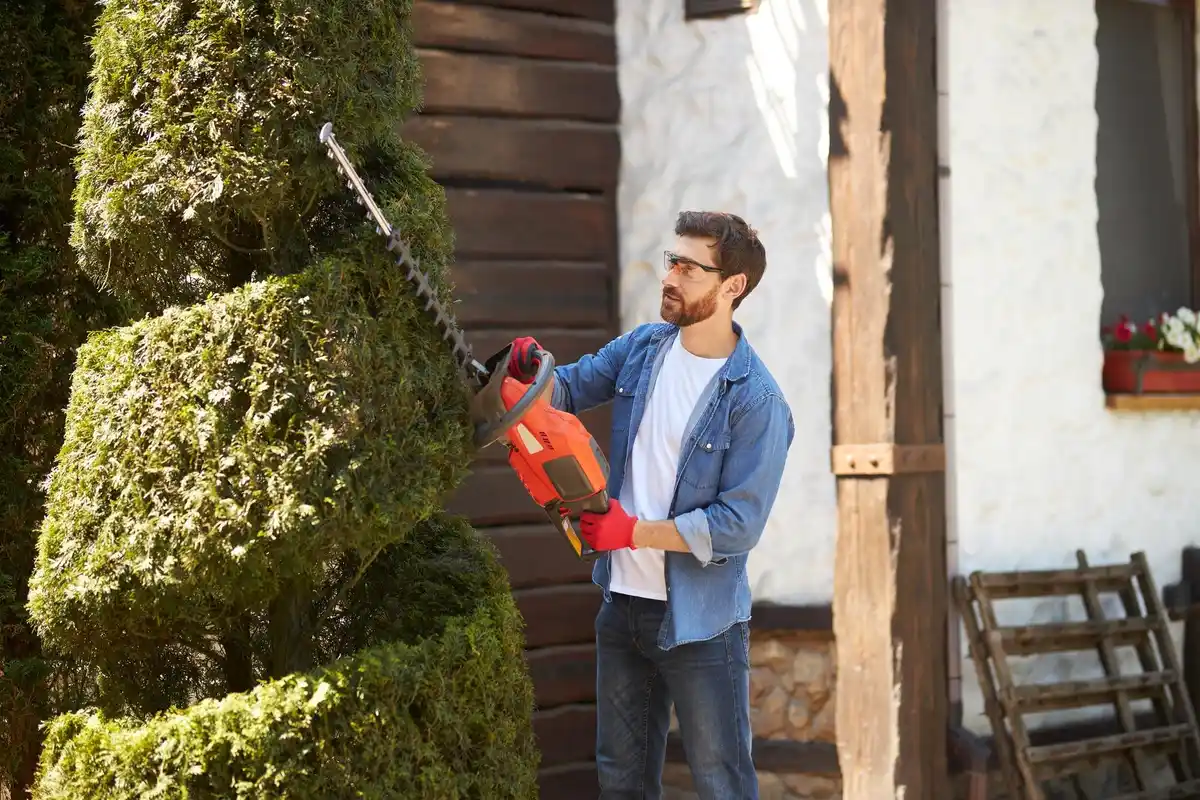 verticulator destroying herbs in garden