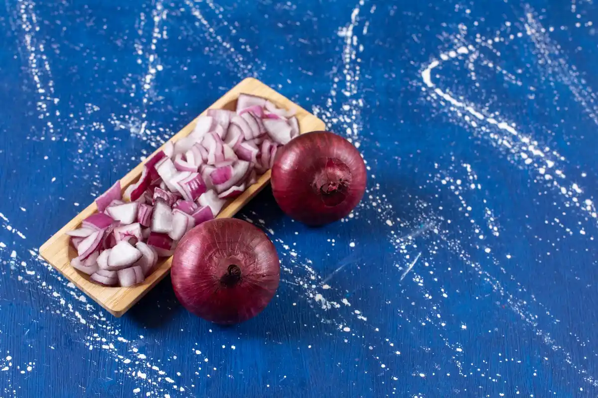 onion peels in garden