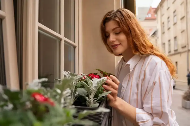 tomato plants on apartment windowsill Czech Republic