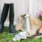 repurposed vintage ladle in garden