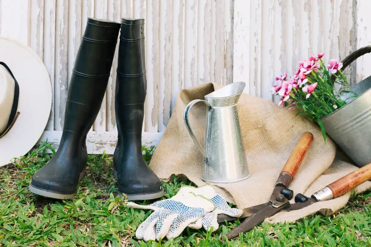 repurposed vintage ladle in garden