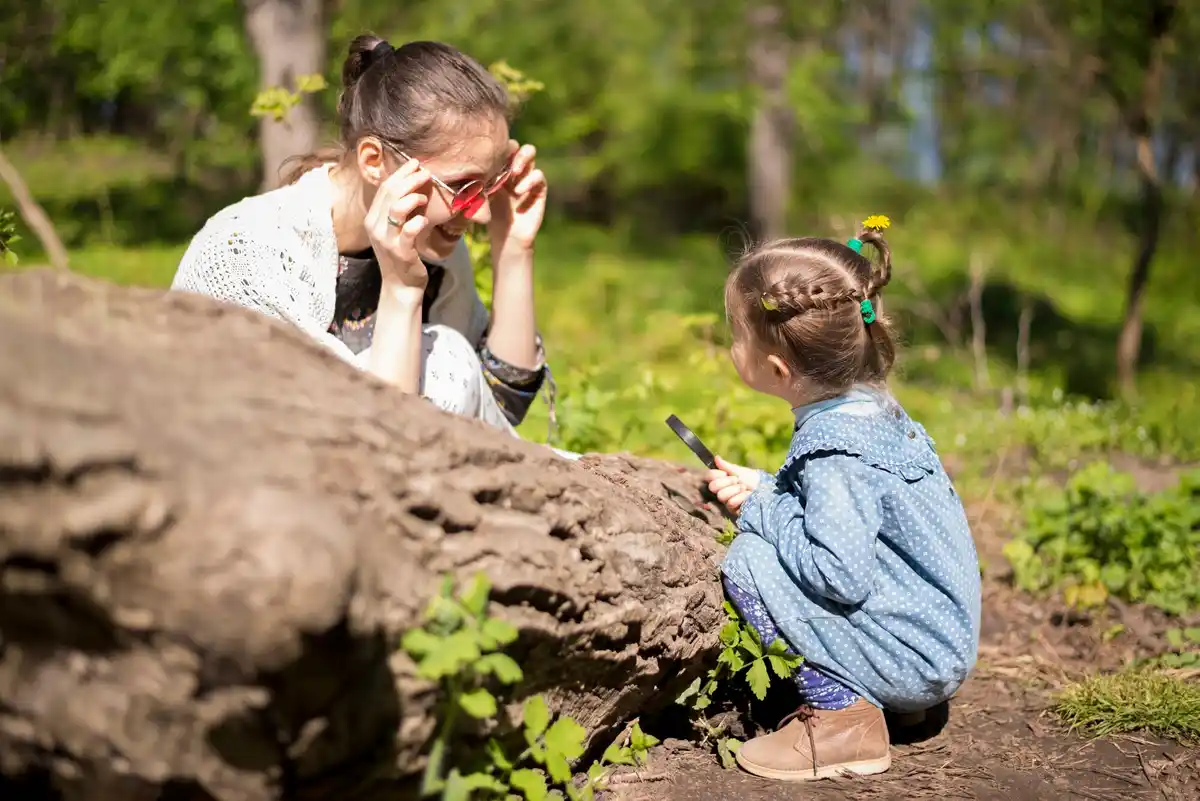 czech children playing in dried, cracked soil