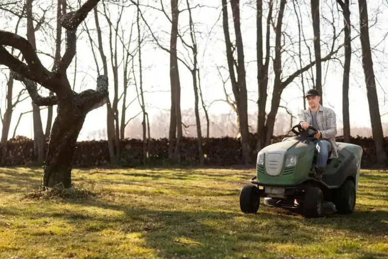 lawn mower left outside winter frost damage