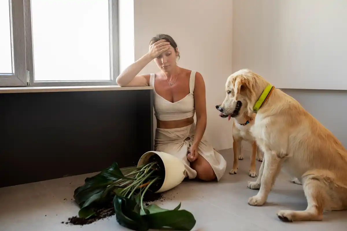 pet eating lily houseplant danger