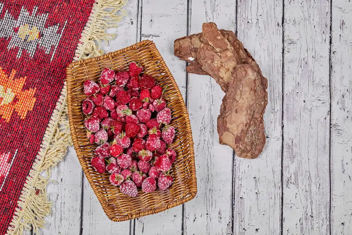traditional strawberry bed old wood straw Czech garden