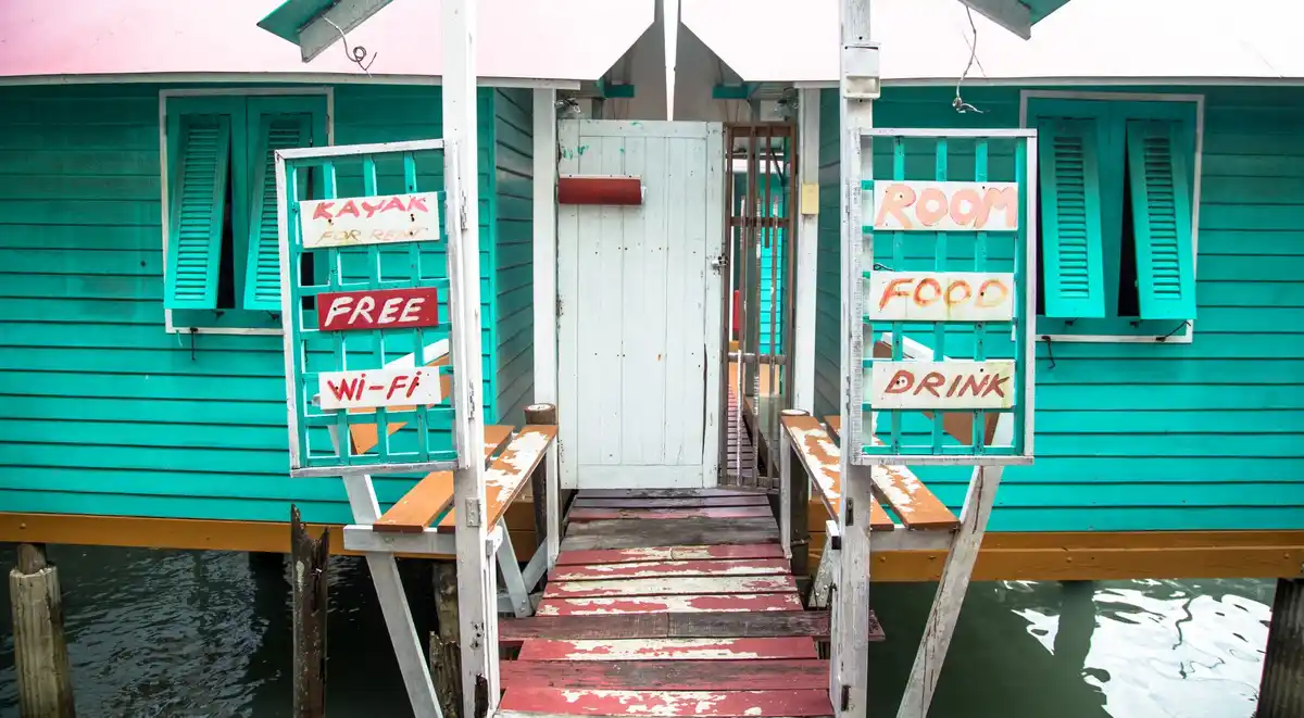 vintage window houseboat interior Czechia