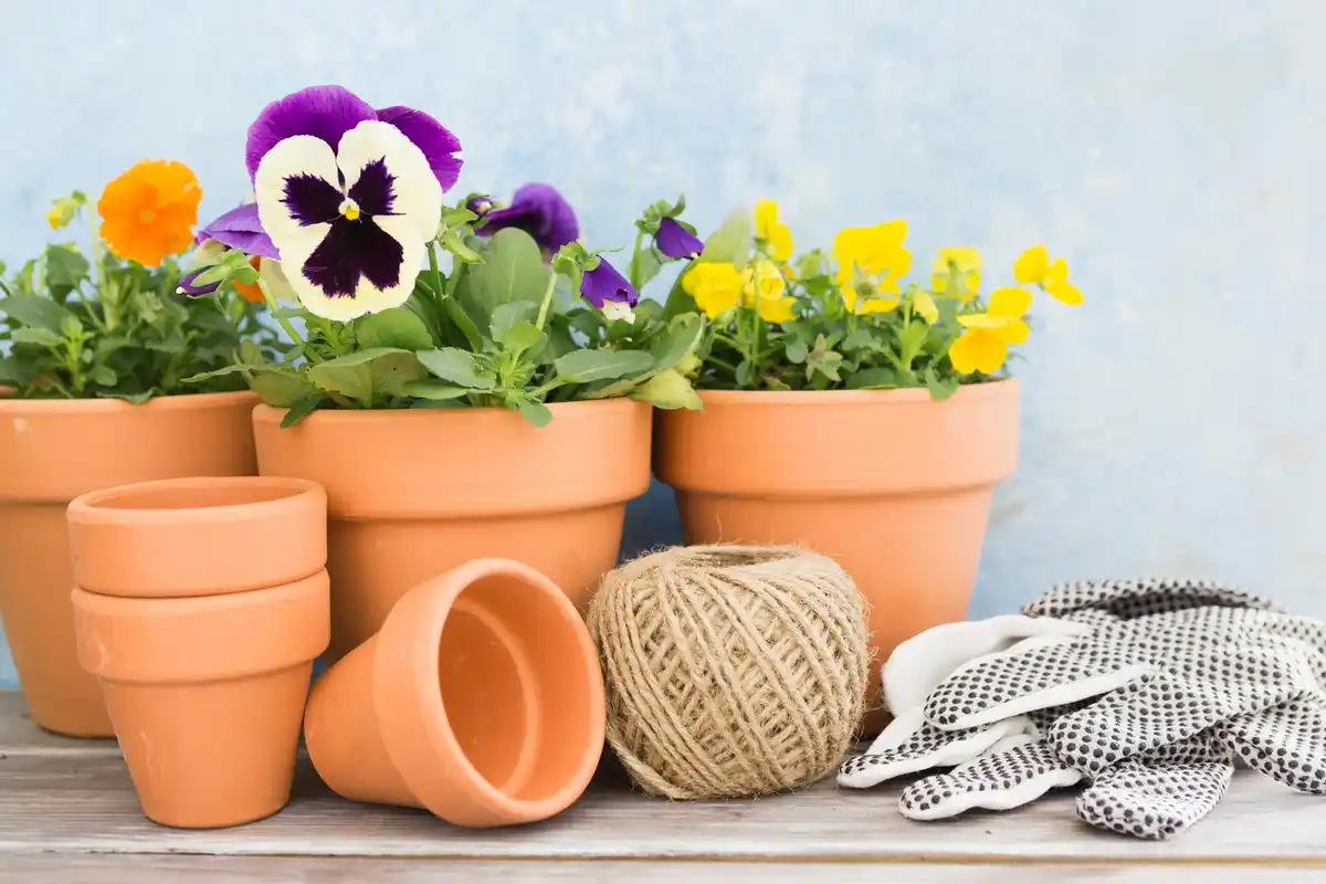 vintage ceramic flower pot czech home garden
