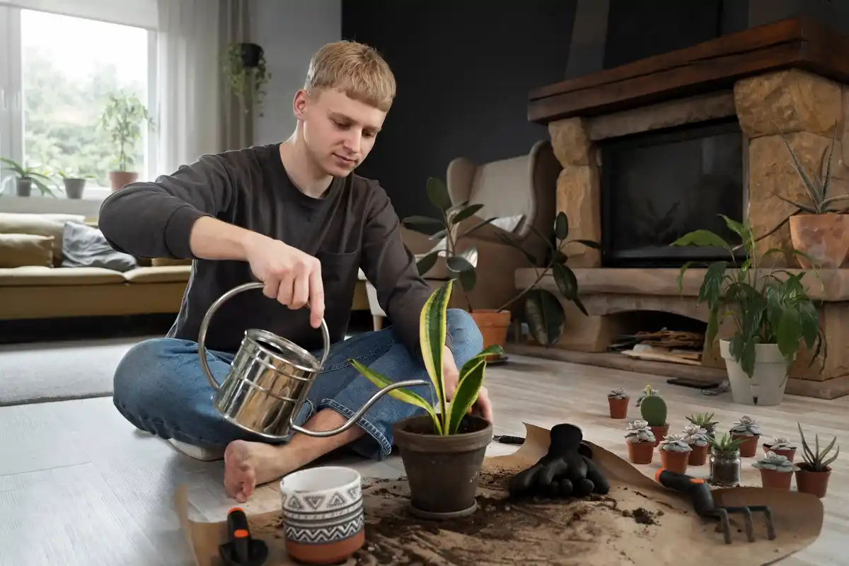 Potato peel fertilizer for houseplants