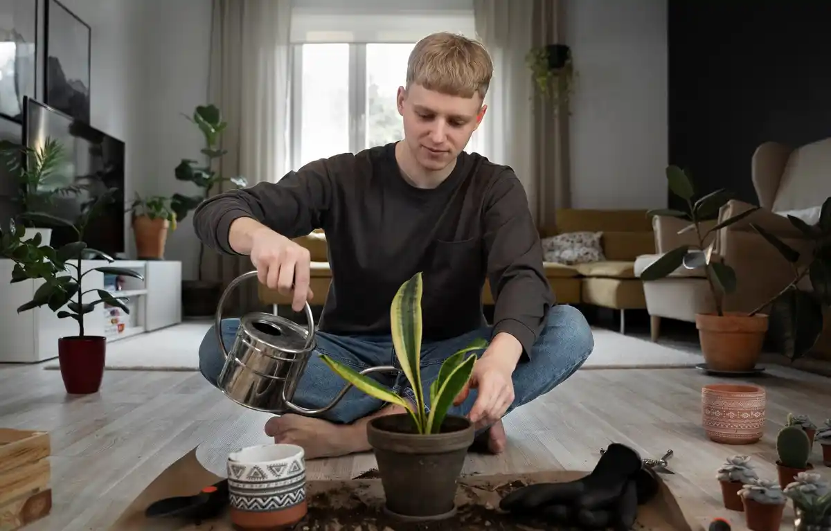 Houseplants thriving homemade potato peel fertilizer czech home