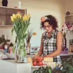 edible flowers home windowsill Czech kitchen