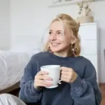 old czech woman airing room morning