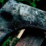 rusty dirty garden tools neglected Czech backyard close up