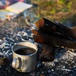 recycled coffee grounds in Czech garden