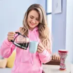 coffee grounds cleaning home Czech household real photo