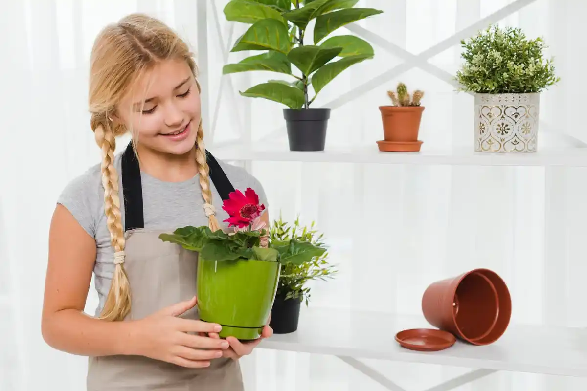 child touching houseplants dangerous