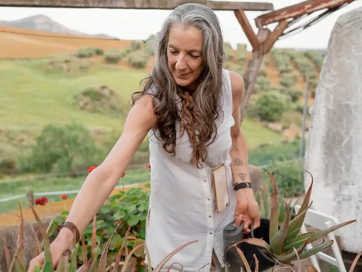 grandmother gardening traditional way