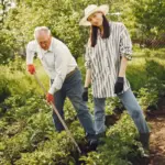 senior gardening raised beds Czech village