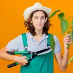 young gardener grafting fruit tree innovation