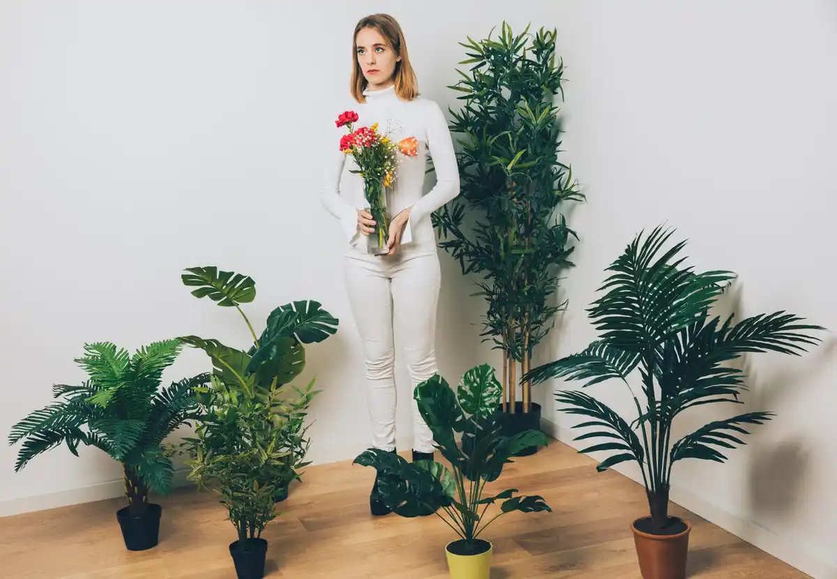 monstera plant entrance hall cozy home European