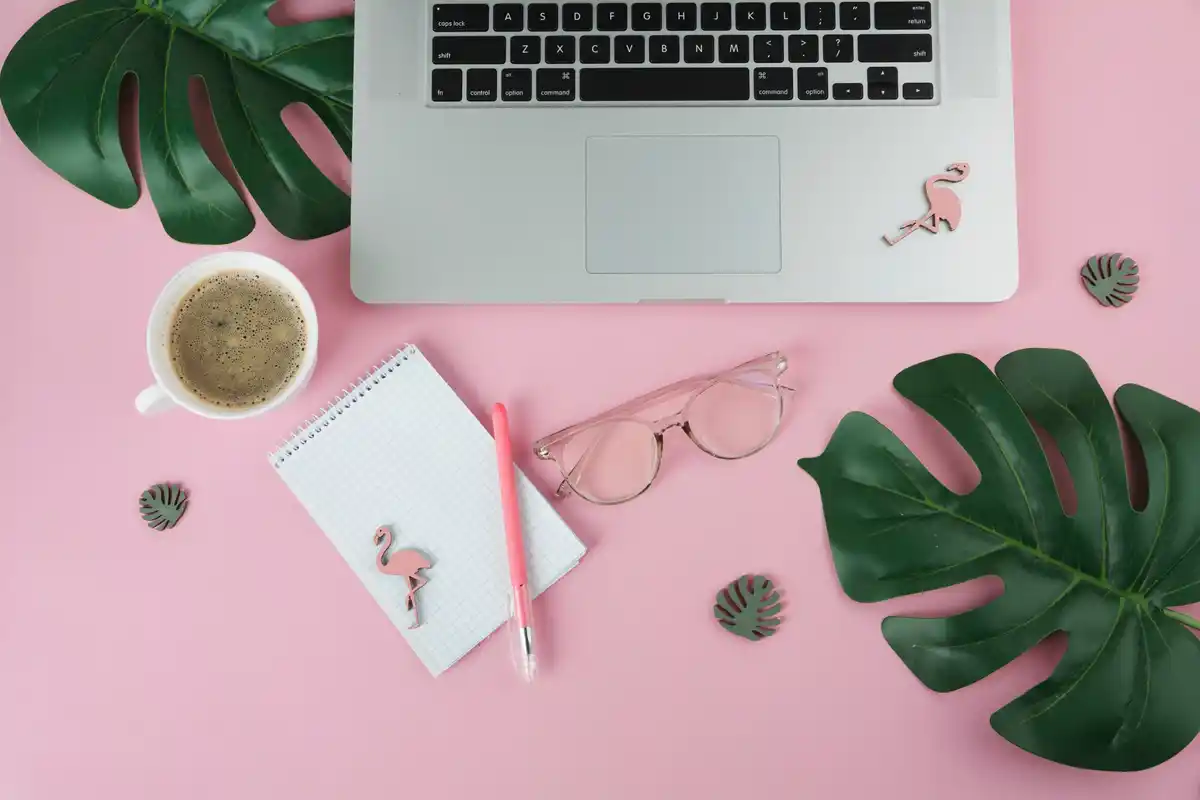 houseplants arrangement cozy office desk