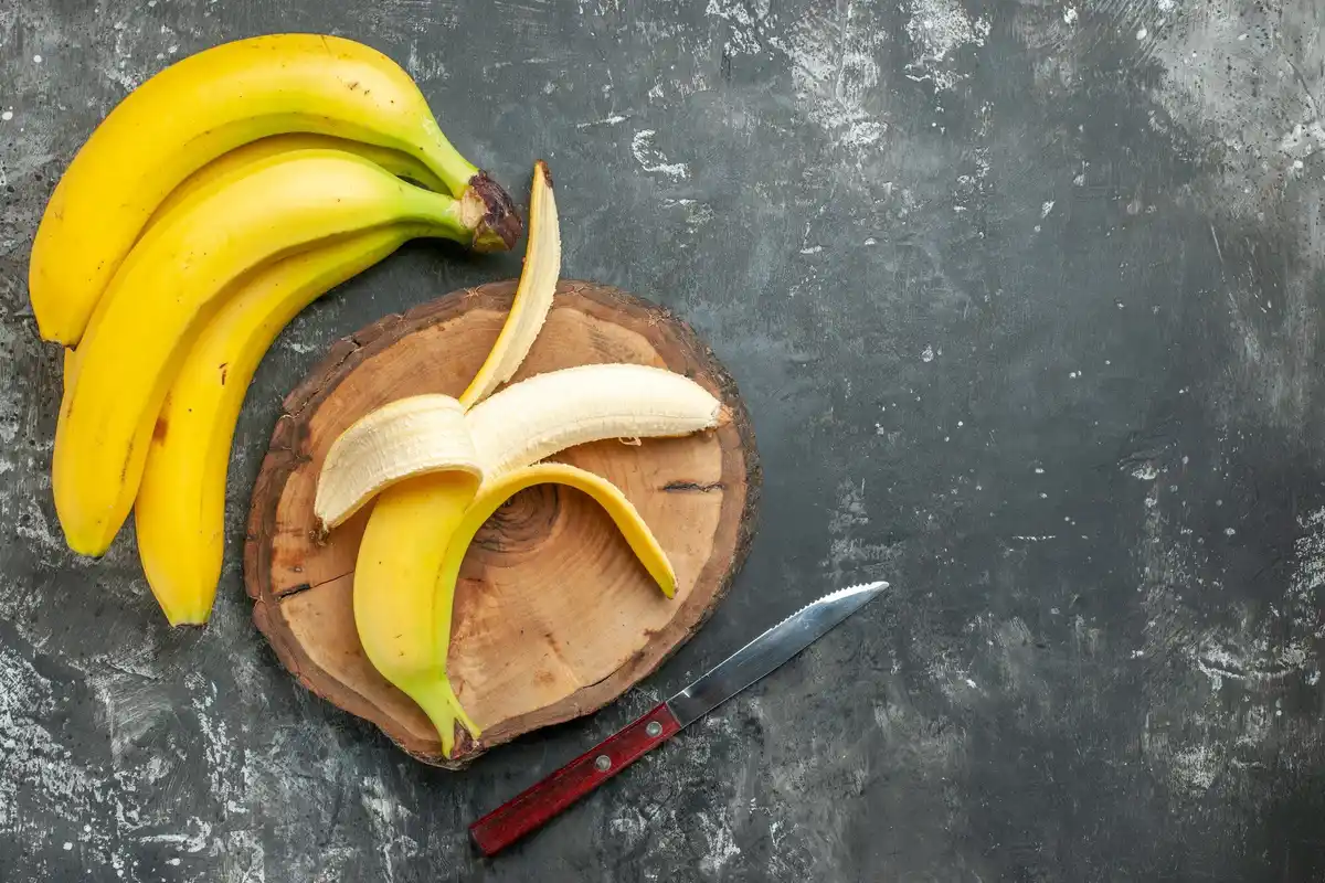 detailed close up of banana peels composting Czech garden