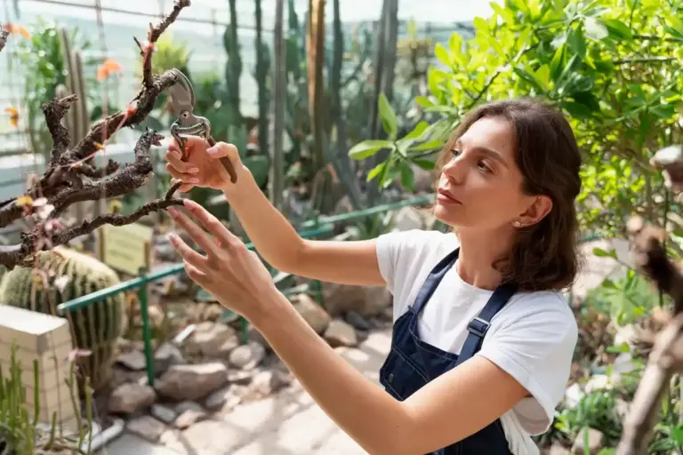 rusty broken garden pruners in hand czech garden