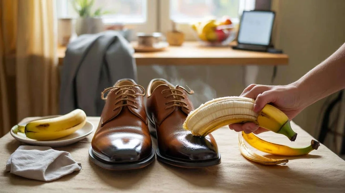Použijte banánovou slupku na kožené boty: Starý trik pro dokonalý lesk. - image 2