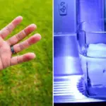 Mince ve zmrzlé sklenici vody: jednoduchá ochrana při výpadku elektřiny.