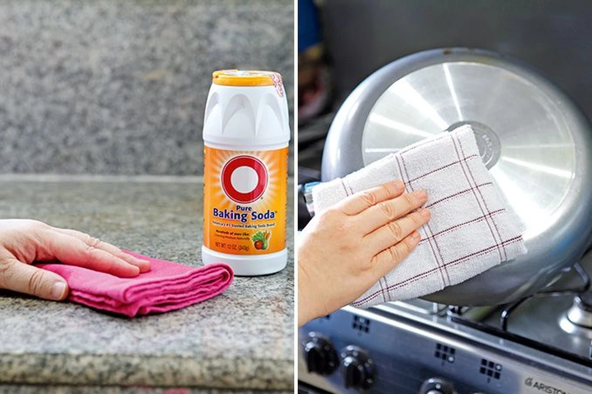 Použijte jedlou sodu na mastné skvrny: kuchyňská chemie v praxi.