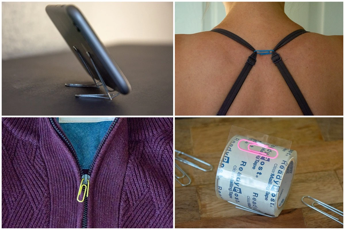 Kancelářské sponky jako univerzální opravný nástroj: 5 nečekaných použití.