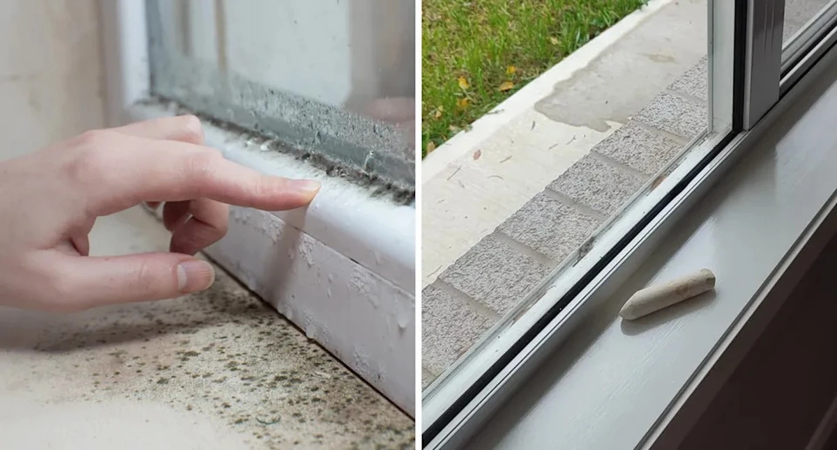 Obyčejná křída na okně odstraní plíseň navždy