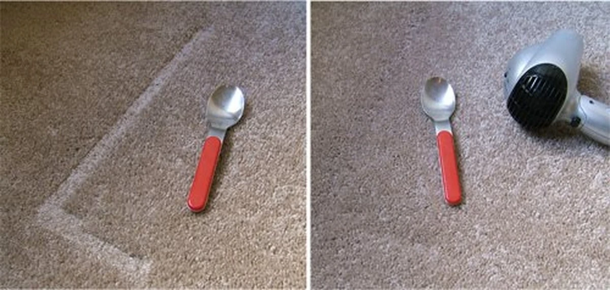 Pečicí papír pod koberec: trik na odstranění hlubokých promáčklin